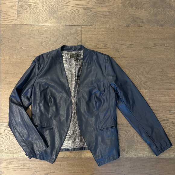 Women’s large Bagatelle blue leather jacket - Picture 1 of 5